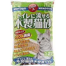 Amazon | 常陸化工 FineCat トイレに流せる木製猫砂 大粒 パワフル消臭